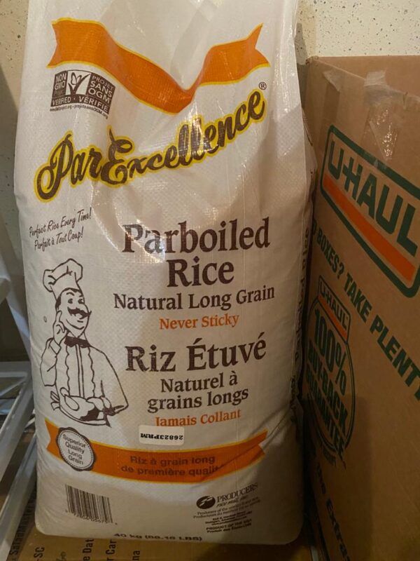 Parboiled Rice Natural Long Grain 20kg