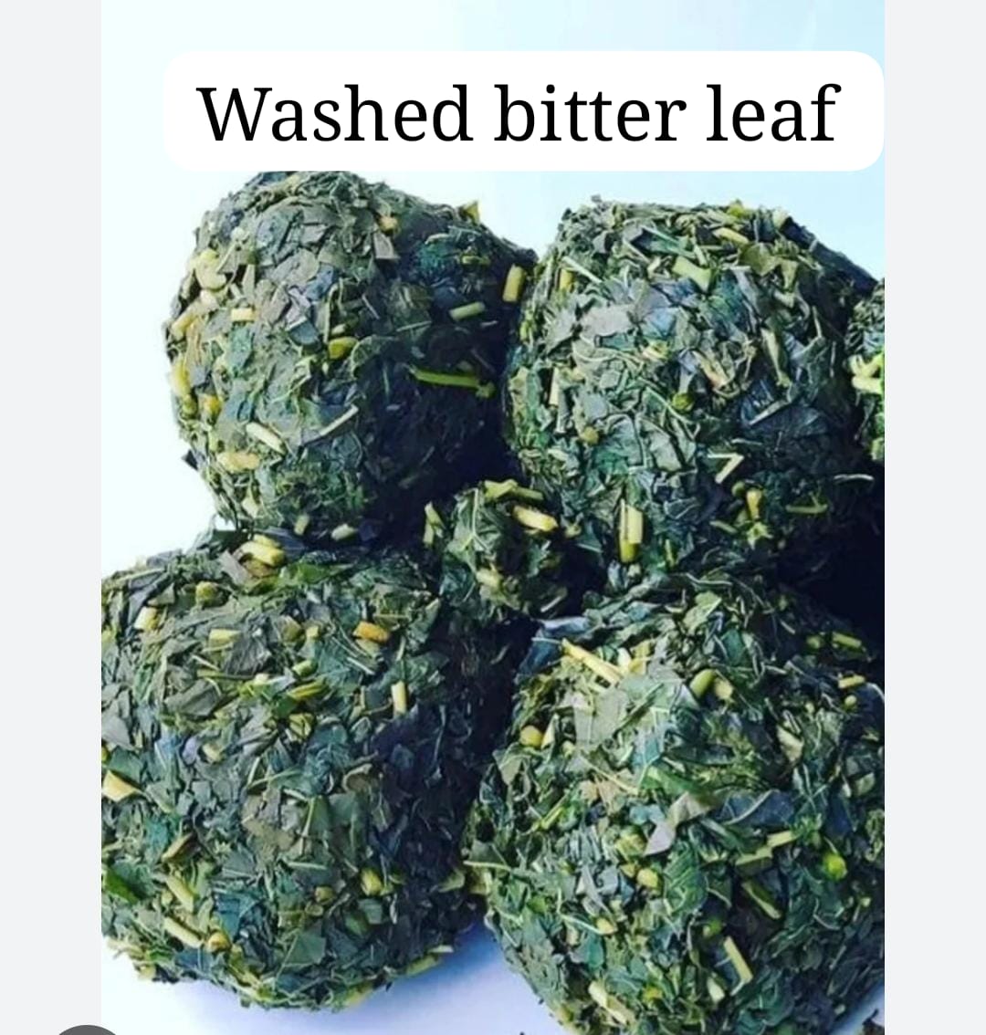 washed bitter leaves Onugbu